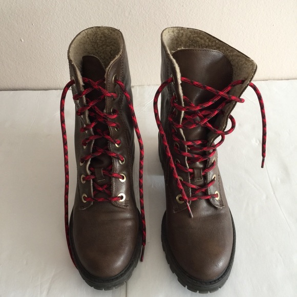 Bar III Shoes - Bar III Blue Women’s Lace Up Combat Boots Size 9.5